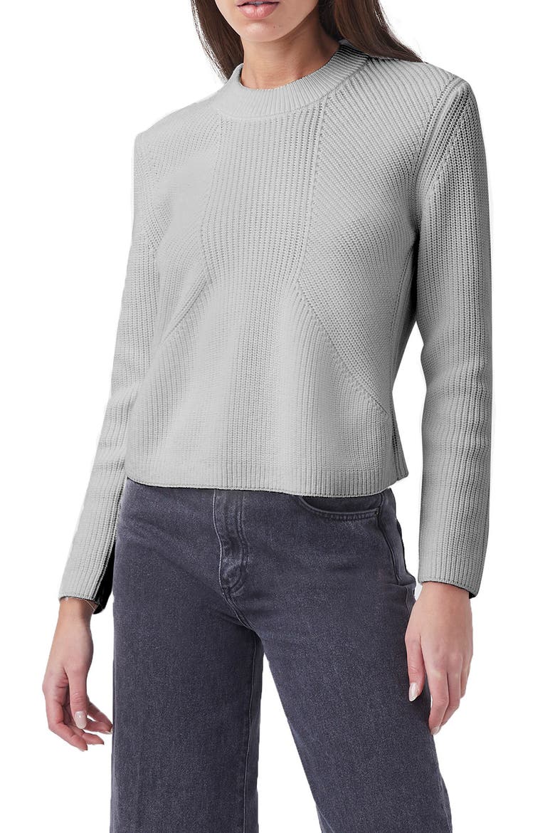 Nadia Mozart Cotton Crewneck Sweater, Main, color, DOVE GREY MELANGE