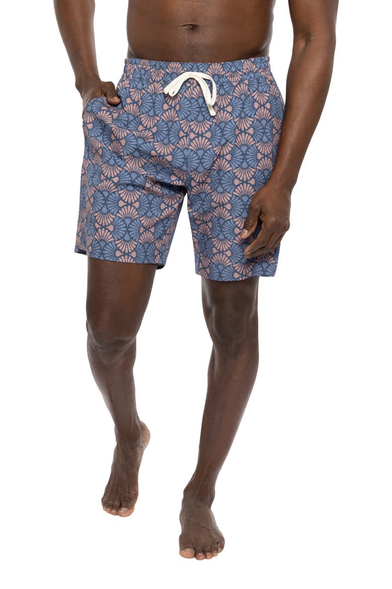 Great Falls Swim Trunks, Main, color, HEATHER DRESS BLUES