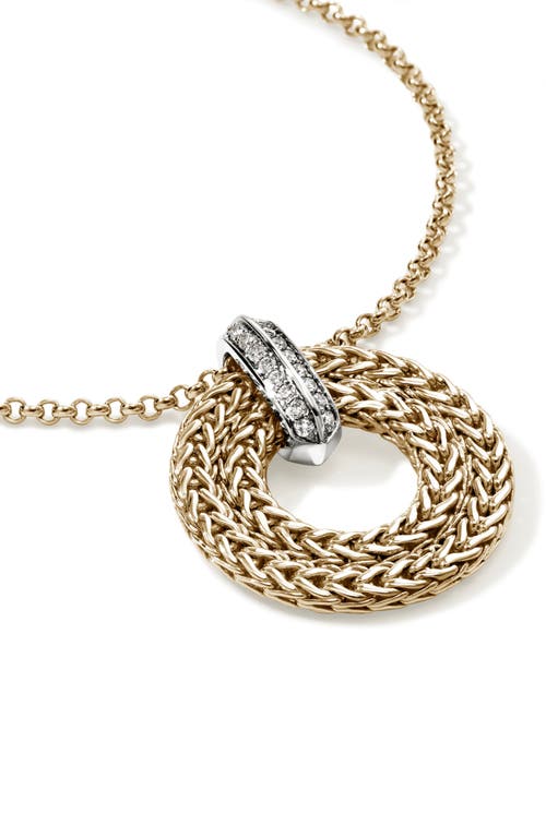 John Hardy 14k Yellow Gold Diamond Pendant Necklace In Gold