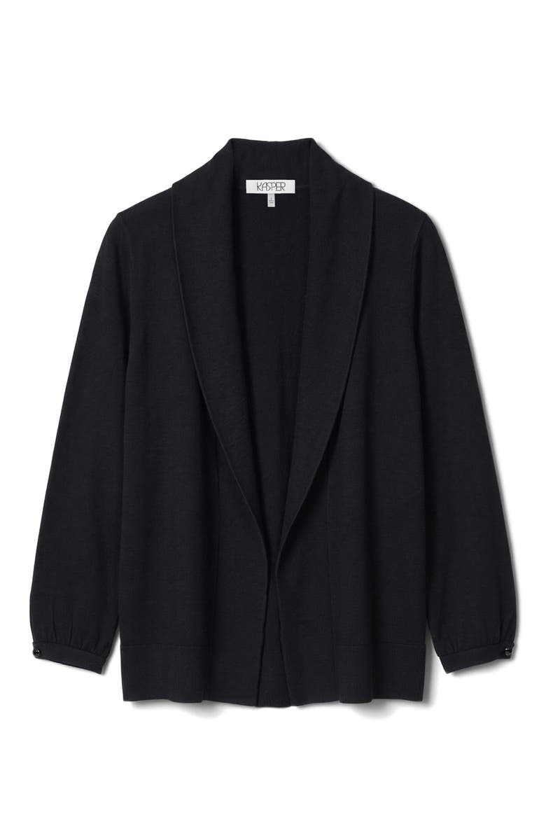 Turn Back Collar Cardigan, Alternate, color, BLACK