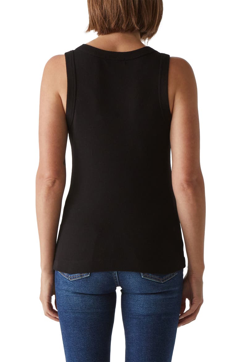 Paloma Cotton Tank Top, Alternate, color, BLACK