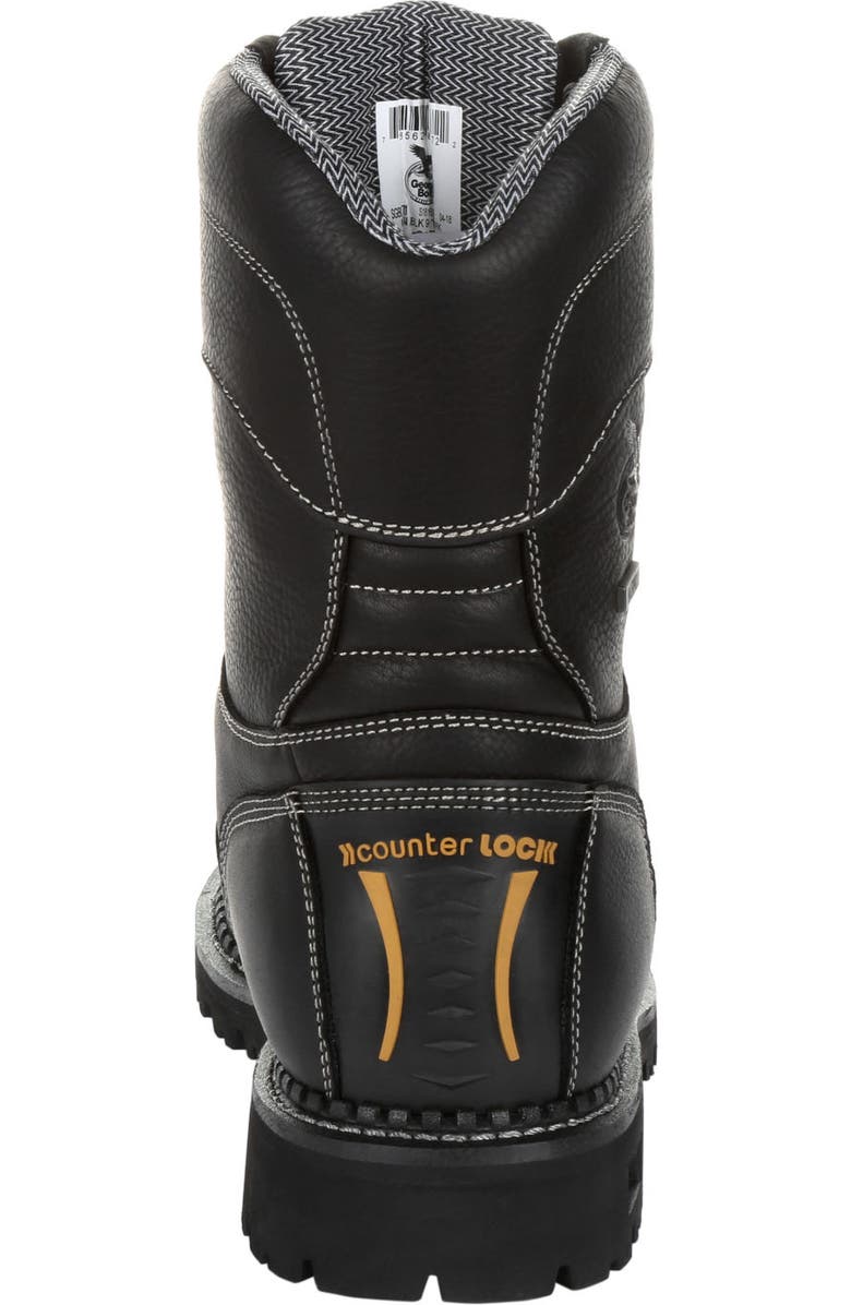 Georgia Boot Amp Lt Logger Composite Toe Waterproof Work Boot, Alternate, color, Black