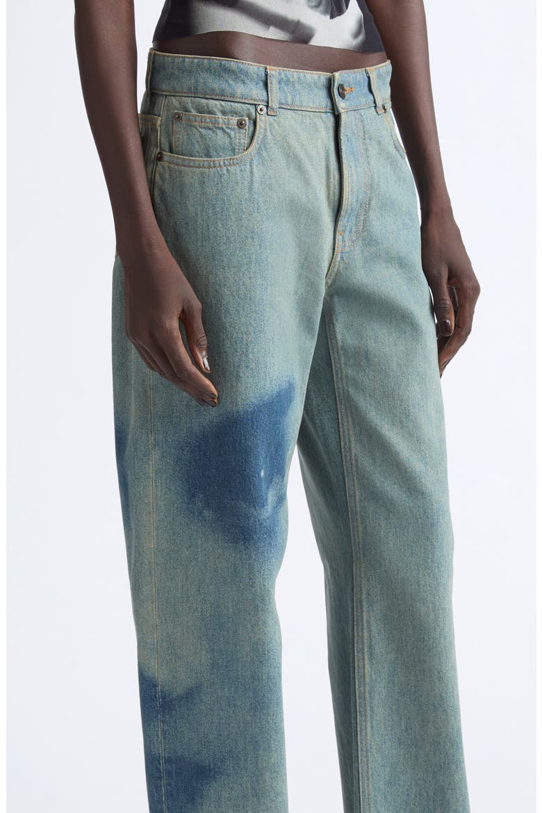Straight Leg Jeans, Alternate, color, INDIGO/ BEIGE