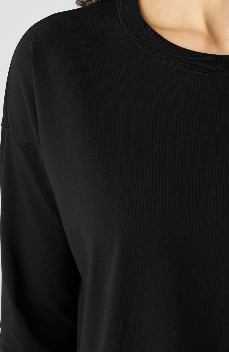 Eileen Fisher Crewneck Stretch Organic Cotton Knit Top, Alternate, color, 