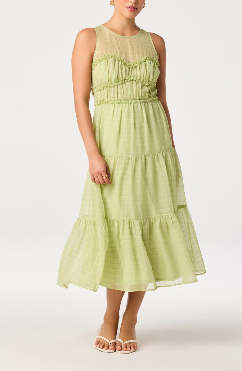 ASTR the Label Adrianne Tiered Dress, Main, color, Green