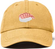 Dalix Shrimp Sushi Embroidered Dad Cap