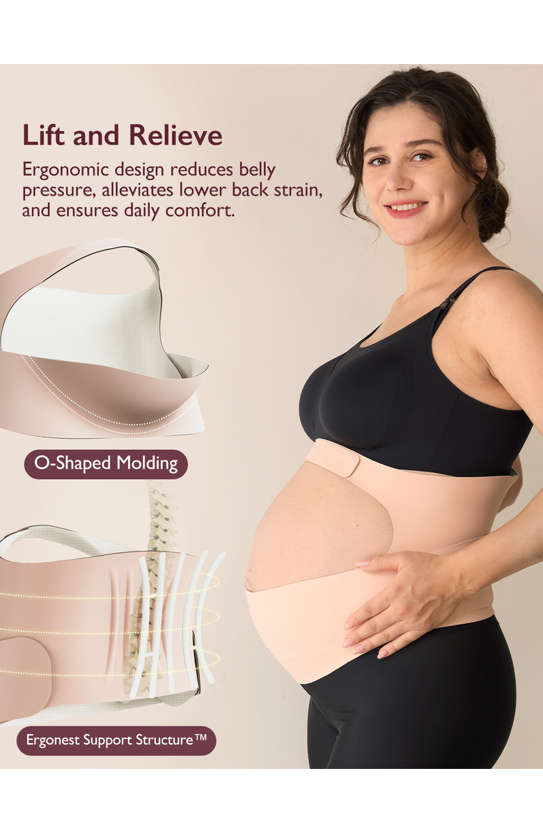 Momcozy Ergonest Maternity Belly Band, Alternate, color, Black