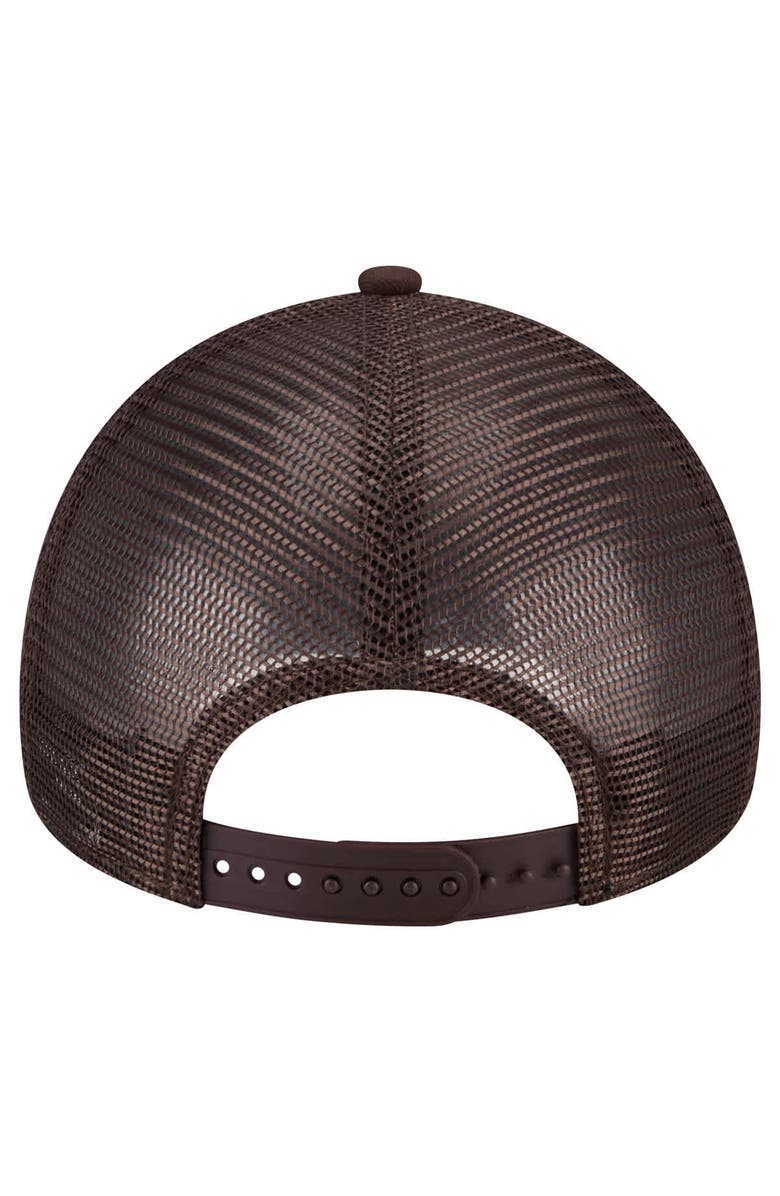 New Era Men's New Era Brown San Diego Padres 9FORTY A-Frame Trucker Adjustable Hat, Alternate, color, Brown