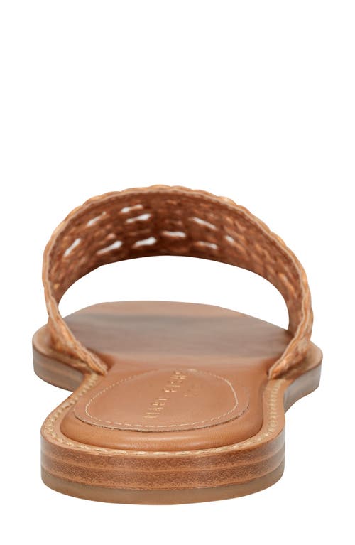 Marc Fisher Ltd Woven Flat Slide Sandals In Medium Natural