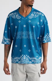 CRIMINAL DAMAGE Paisley Mesh T-Shirt