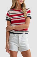 All in Favor Stripe Crochet Top
