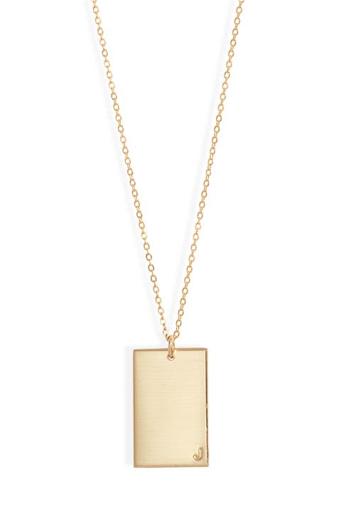 Goldie Initial Tag Pendant Necklace