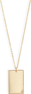Set & Stones Goldie Initial Tag Pendant Necklace