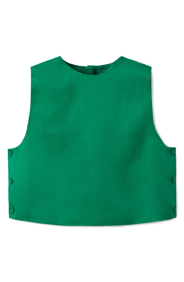 MANGO Crop Sleeveless Top, Main, color, Green