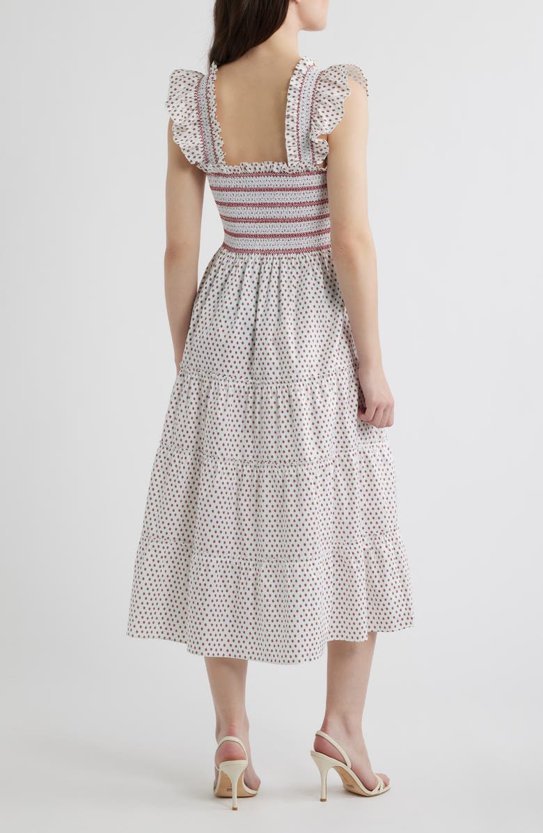 Hill House Home The Ellie Nap Midi Dress, Alternate, color, Poppy Half Drop White