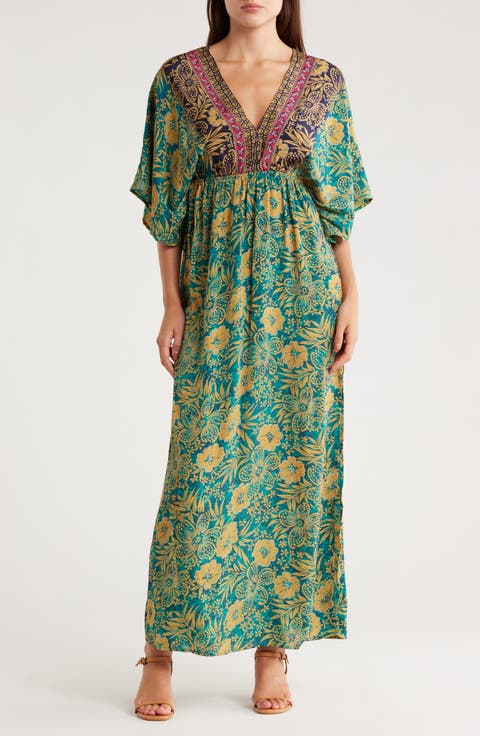 Floral V-Neck Maxi Dress