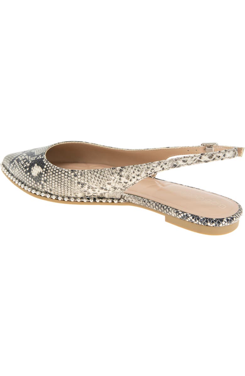BCBGeneration Valerie Slingback Pointed Toe Flat, Alternate, color, Snake