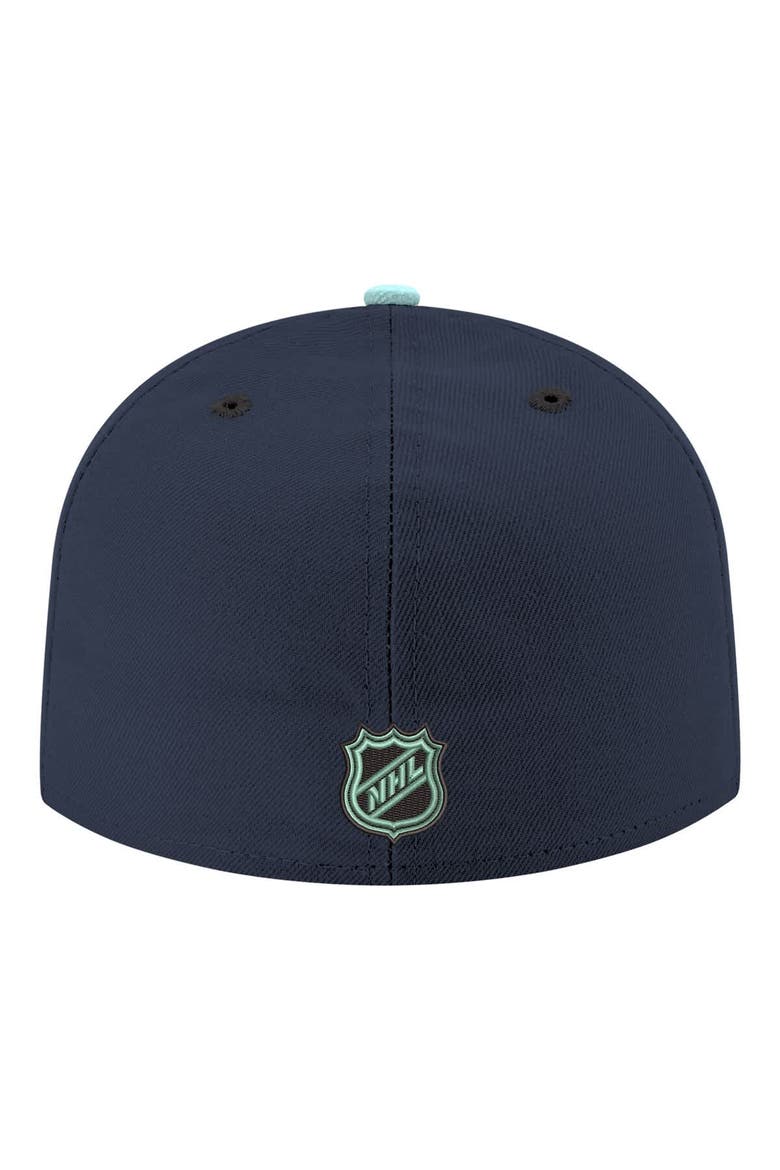 Men's New Era  Navy Seattle Kraken Core Logo Two-Tone 59FIFTY Fitted Hat, Alternate, color, Navy