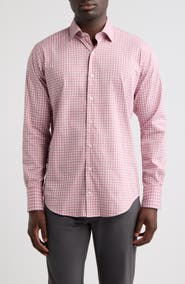 Peter Millar Atlas Crown Check Stretch Sport Shirt