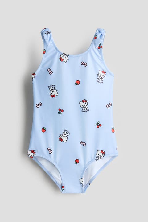 Printed Knot-detail Swimsuit