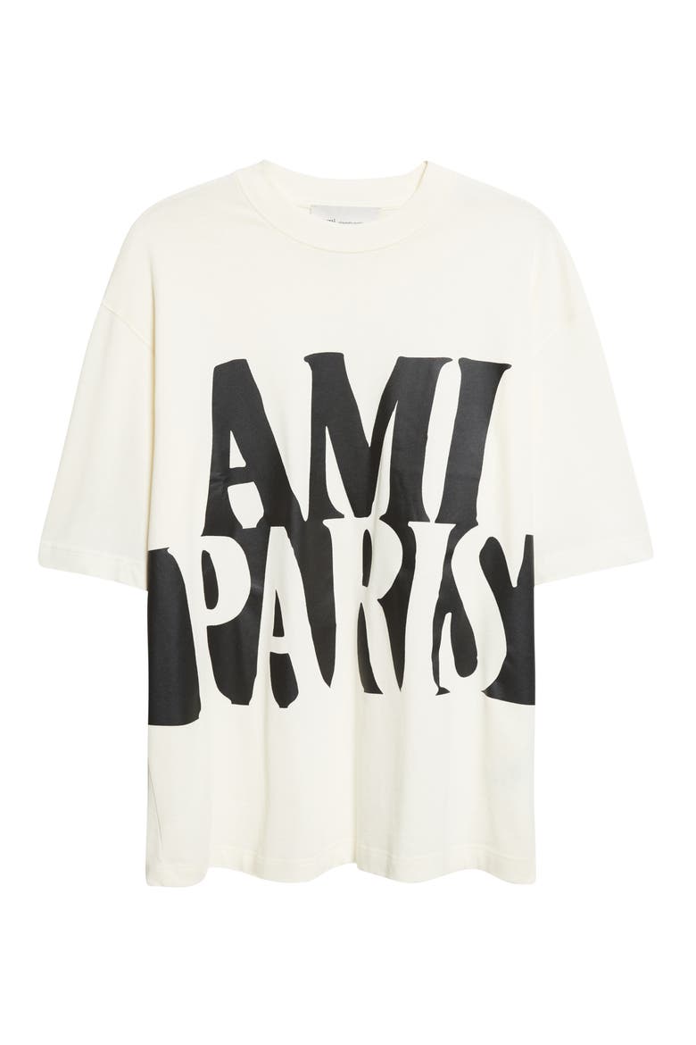 Oversize Logo Graphic T-Shirt, Alternate, color, BLANC CREME