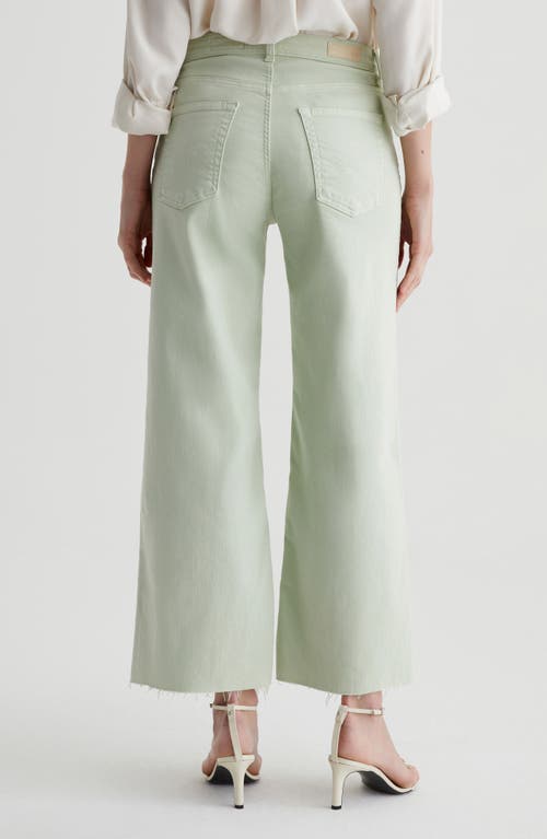 Ag Saige High Rise Wide Leg Crop Jeans In Pistachio In Pistachio