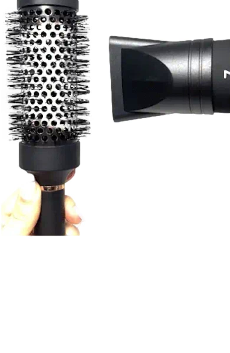 NUME Ionic Round Brush, Alternate, color, Black