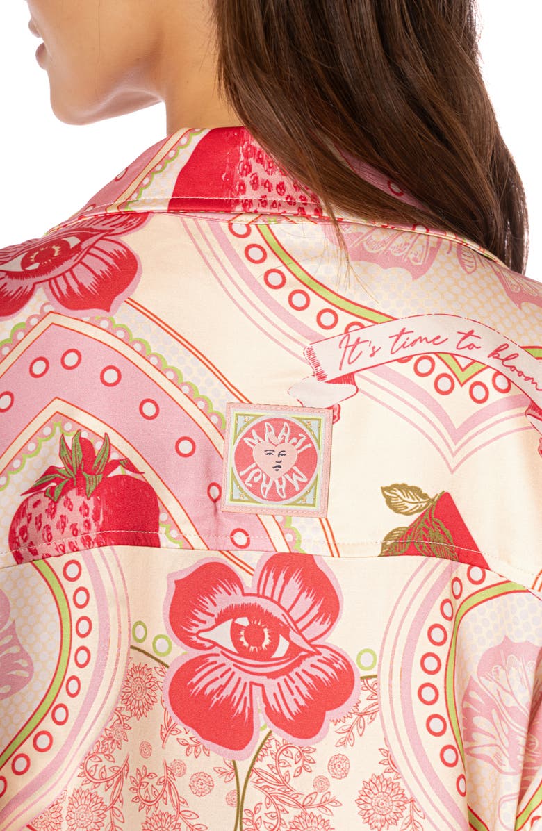 Maaji Dreambound High-Low Cover-Up Shirt, Alternate, color, Pastel Red