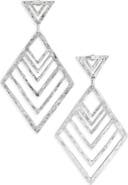 Karine Sultan Hammered Geometric Drop Earrings