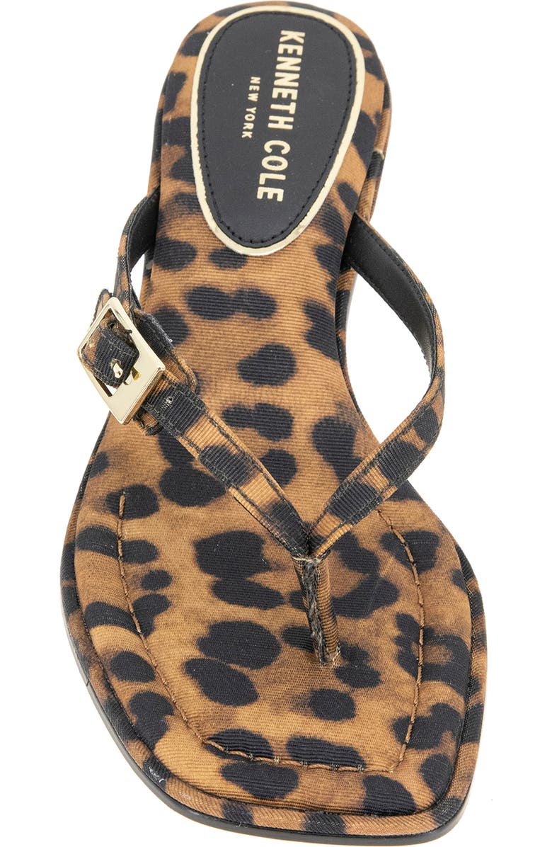 Kenneth Cole Gillie Kitten Heel Slide Sandal, Alternate, color, Leopard Fabric