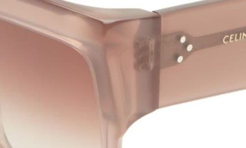Celine Bold 3 Dots 60mm Gradient Flattop Sunglasses In Brown