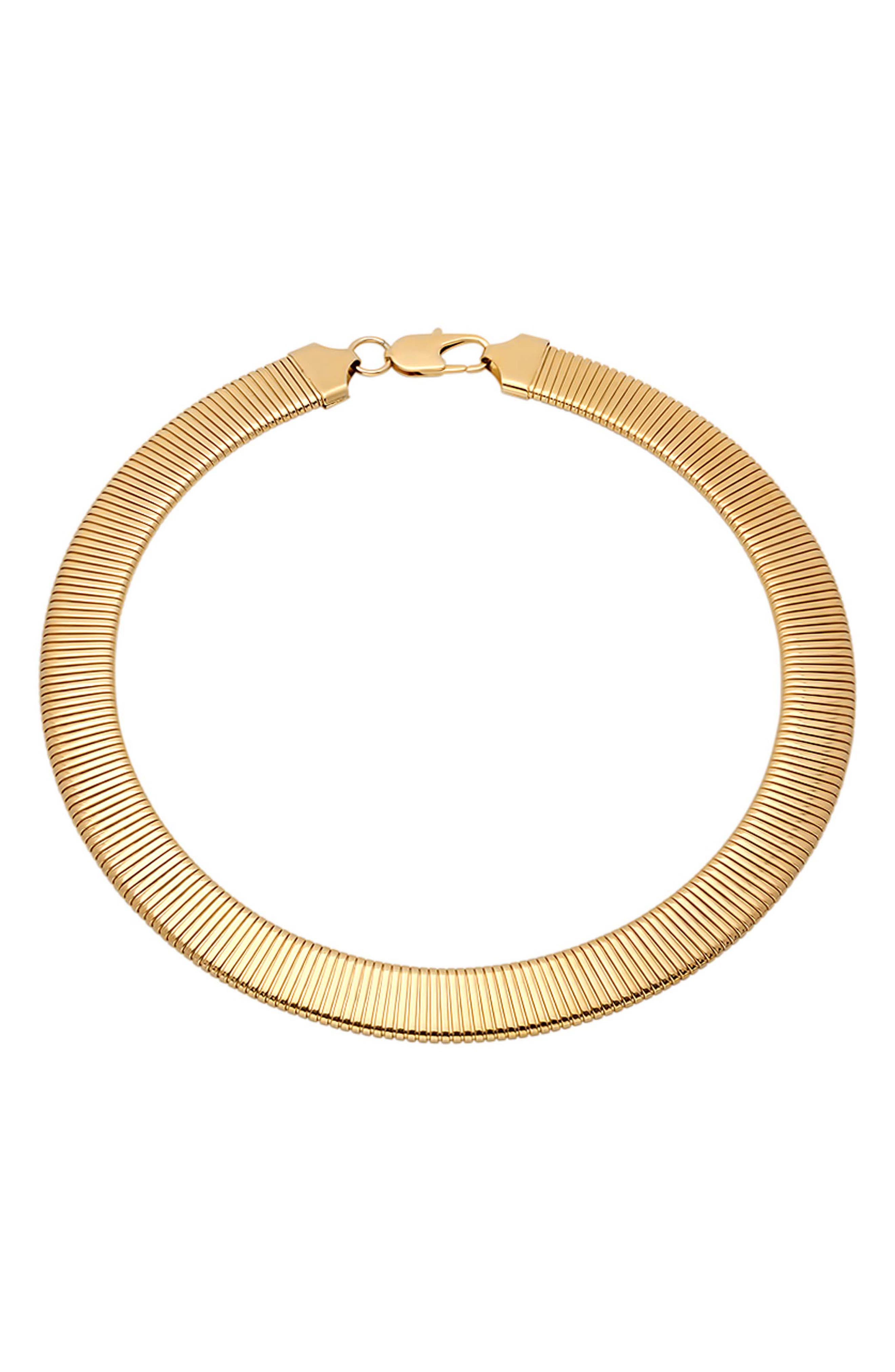 18k Gold Plated Choker Necklace