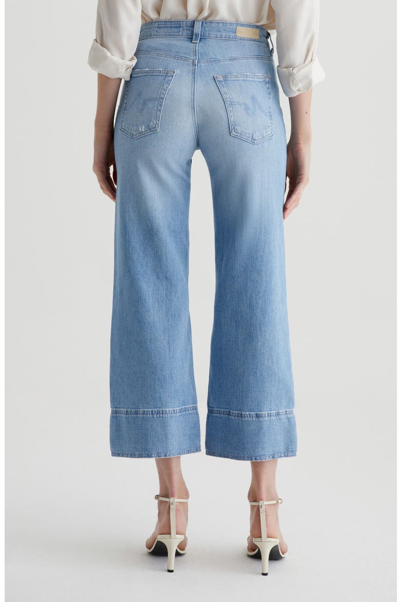 Saige High Waist Raw Hem Ankle Wide Leg Jeans, Alternate, color, DANA POINT