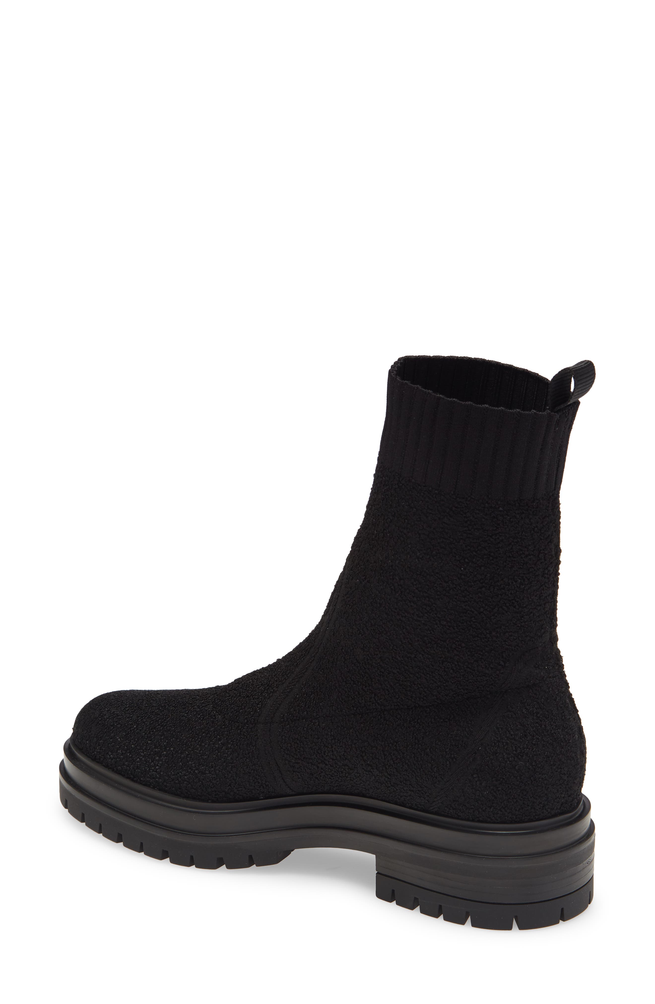 Gianvito Rossi Bouclé Knit Bootie, Alternate, color, 