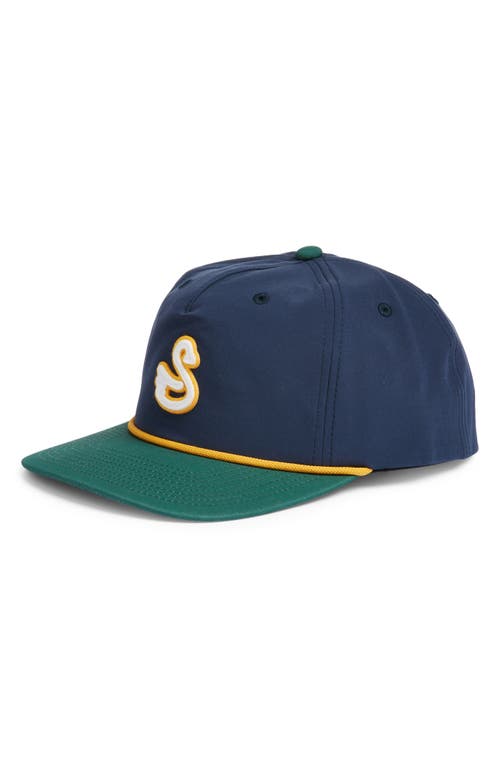 Swannies Tobin Snapback Baseball Cap In Midnight Navy