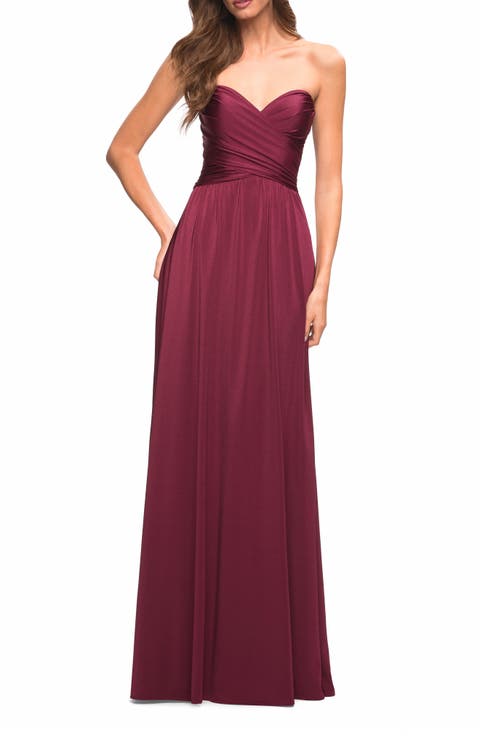 Strapless Jersey Gown