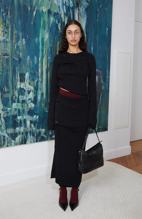 Saemdi Deconstructed Rib Top In Black