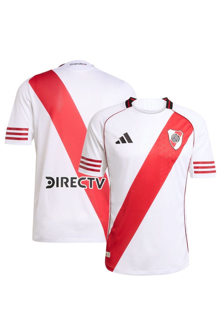 Men's adidas White Club Atlético River Plate 2025/26 Home Authentic Jersey, Alternate, color, White