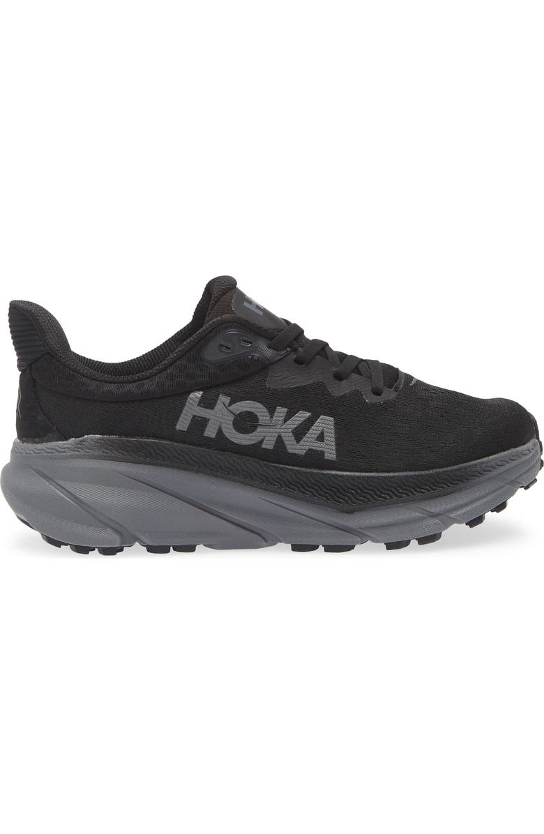 HOKA Challenger 7 Running Shoe, Alternate, color, Black / Black / Black