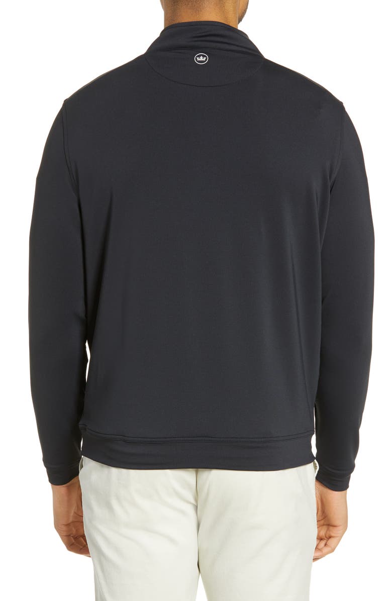 Peter Millar Perth Performance Quarter Zip Sweatshirt, Alternate, color, Black