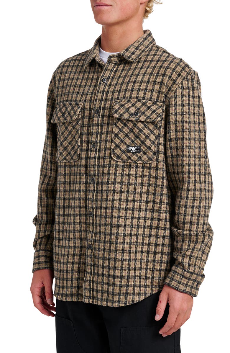 Quiksilver Mercury Sandstrokes Flannel Button-Up Shirt, Alternate, color,