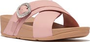 FitFlop Lulu Crystal Buckle Platform Slide Sandal