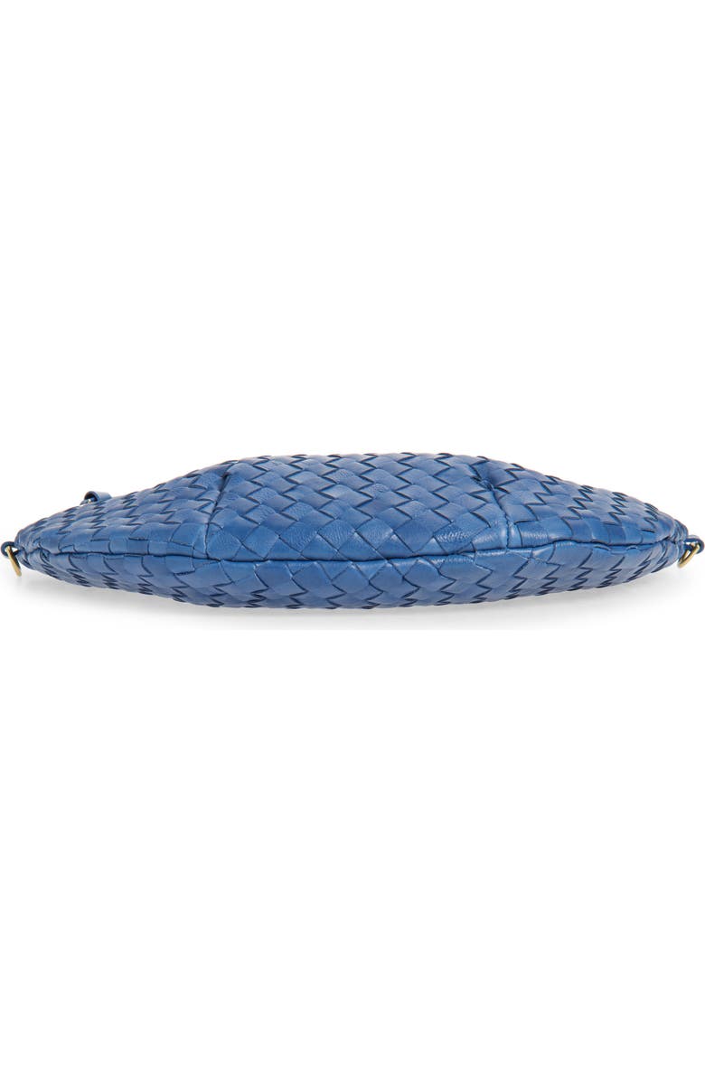 Clare V. Medium Grande Woven Leather Belt Bag, Alternate, color, French Blue