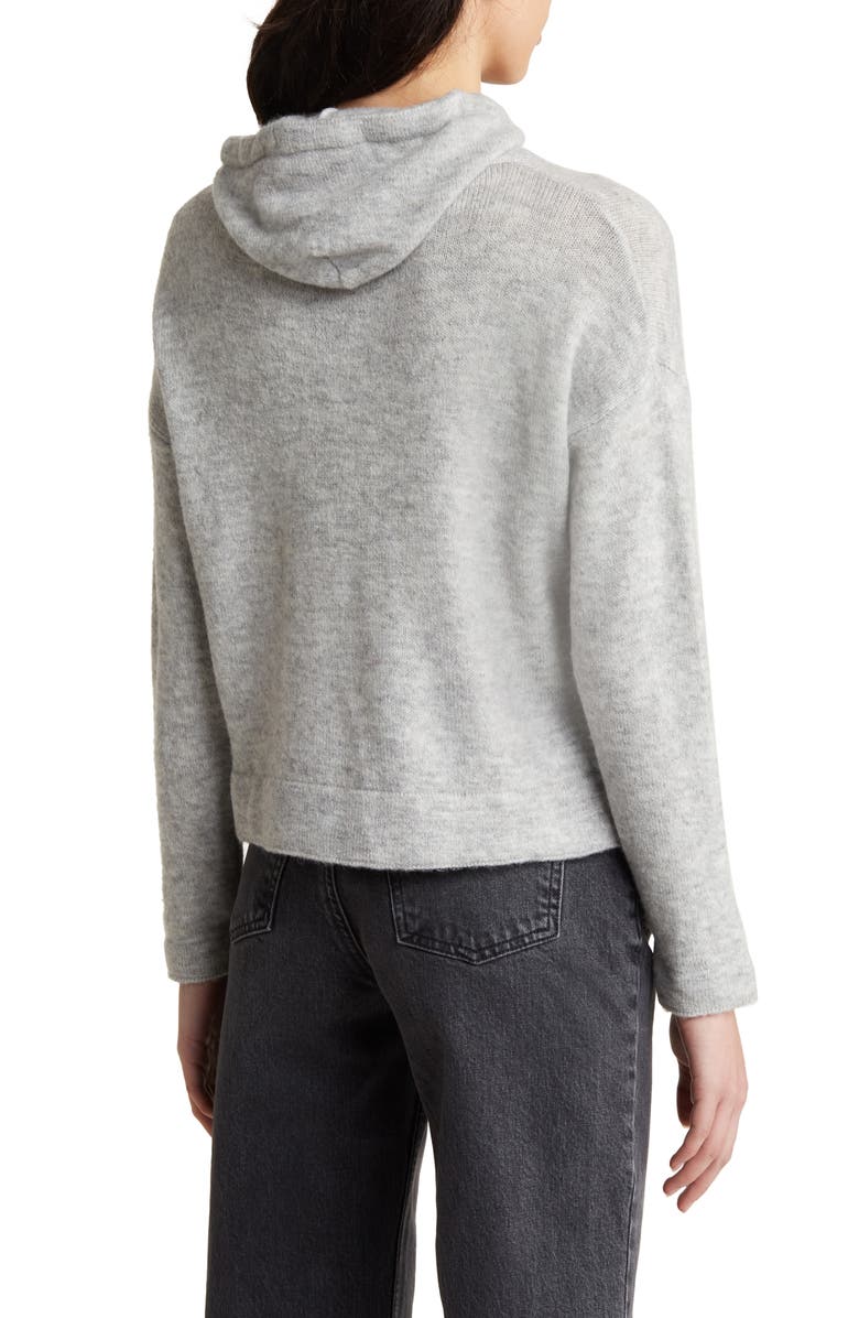 Topshop Boxy Crop Hooded Sweater, Alternate, color,