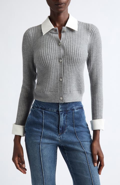 Porla Double Collar Wool Blend Sweater