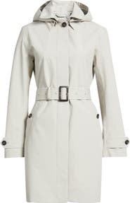 Save The Duck Jackie Water Repellent Raincoat with Removable Hood