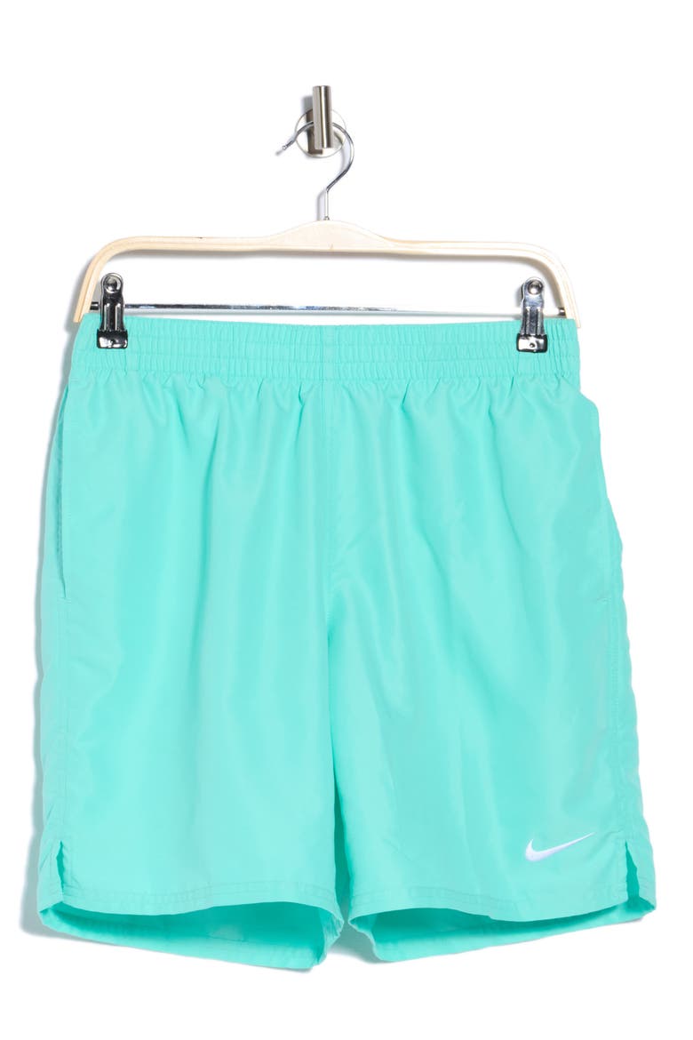 7-Inch Volley Swim Trunks, Alternate, color, BLEACHED TURQUOISE