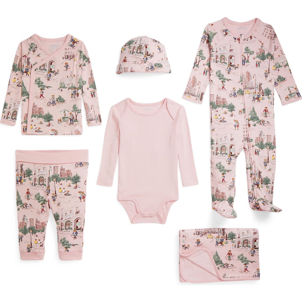 Ralph Lauren Babies' Polo Bear Cotton 6-piece Gift Set In Multi