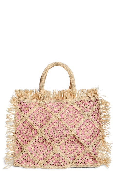 Women s Pink Straw Bags Nordstrom