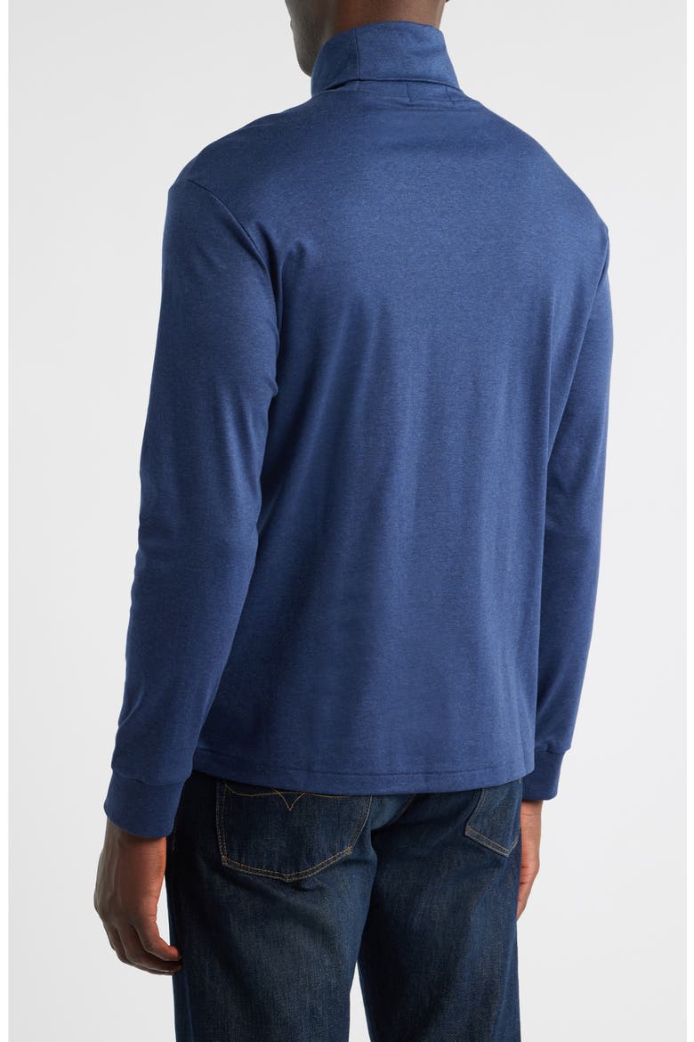 Soft Touch Cotton Turtleneck, Alternate, color, SPRING NAVY HEATHER